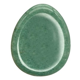 Ladeukoi Ladeukoi Natural Green Aventurine Crystal Thumb Worry Stone, Hand Carved Healing Crystal Teardrop Pocket Stones for Anxiety Stress Relief Meditation