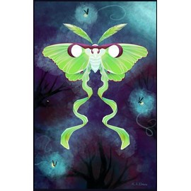 Mildly Mystical Luna Moth Journal: Pretty Notebook, Perfect Gift for Teen and Adult Women, 120 pages