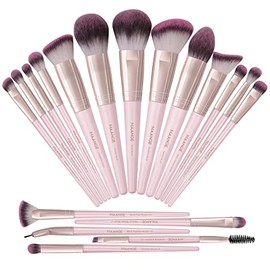 Brochas de Maquillaje MAANGE 18 Piezas Set de Brochas para Maquillaje Profesional Juego de Brochas Kabuki Sintético Premium Sombra de Ojos en Polvo...