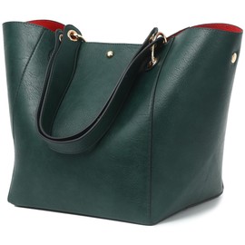 sqlp Large Work Tote Bag for Women Designer Purses and Handbags Big Bucket bags Ladies Travel Crossbody Purse Dark Green Retro