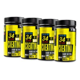 Suplemento Creatina Monohidratada 34 Zero 1 Kg C/u 4 Piezas Sabor Natural