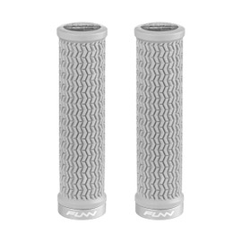 Funn Holeshot Mountain Bike Grips with Single Lock On Clamp, Lightweight and Ergonomic Bike Handle Grips with 22 mm Inner Diameter, Hardened End Bicycle Handlebar Grips for MTB/BMX (Gray)