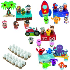 Fun Express Ultimate Egg Decorating Craft Kit Assortment - Enough for 23 Eggs