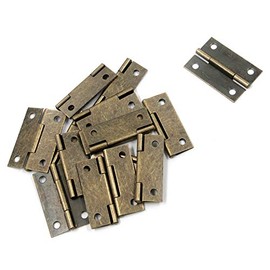 T Tulead Door Hinges Iron Box Hinges Cabinet Hinges Bronze Furniture Hinges 2"x1.33" Butt Hinges Chest Shed Hinges with Mounting Screws Pack of 15