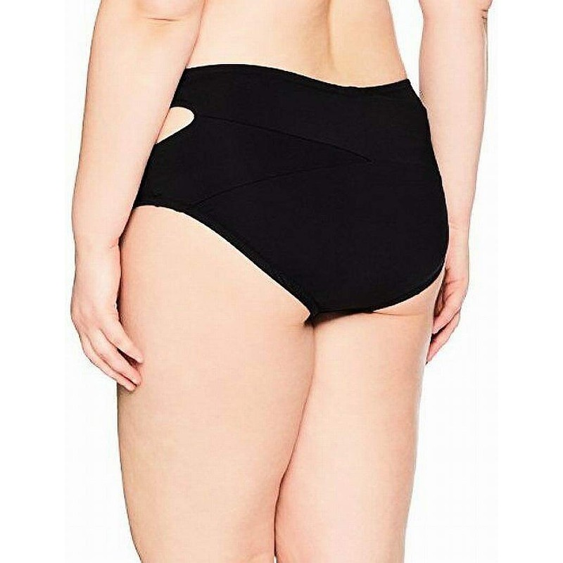 Jessica Simpson Women's Plus Size Crossed Front Bikini Bottom, Solid