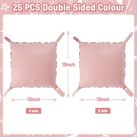 Pastel Pink Square Foil Balloons Wall, Double Sided Cream Light Baby Pink Balloons Tunnel Arch Kit Backdrop for Baby Shower Girls Birthday Bridal Princess Bachelorette Wedding Party Decorations