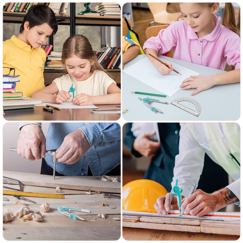 EBOOT Student Geometry Math Set, Drawing Compass and 6 Inch