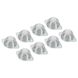 PATIKIL Roller Ball Transfer Bearings 19mm 8pcs Load 33lbs Flange Mounted Nylon Ball Swivel Caster Unit for Conveyor Roller Stand Transmission