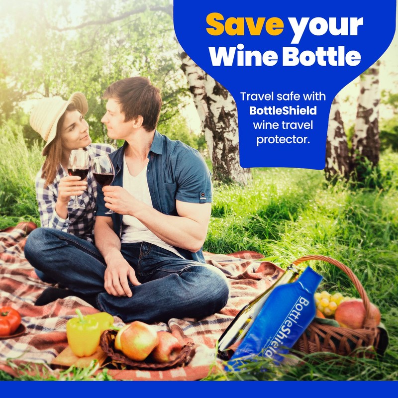 Liquid Spectrum 4 Pack Reusable Wine Protector Travel Bag by