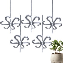 Plant Stem Support - Clear Multipurpose Houseplant Stem Holders,5X Reusable Plant Growth Accessories, Stylish Plant Stem Support for Plant Lover, Gardeners