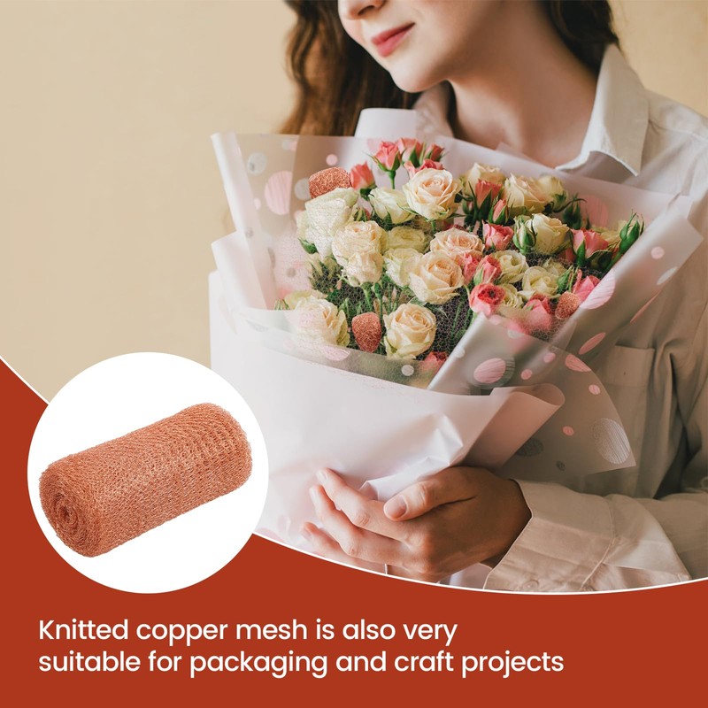 Copper Mesh Roll Kit 19.69 FT Reusable Copper Mesh Mice