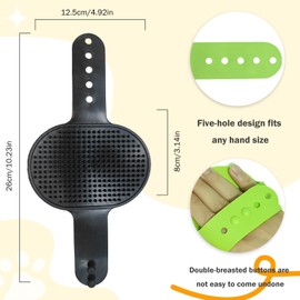 TORMEN 2 pcs Dog Bath Massage Brush, Dog Grooming Brush,Rubber Grooming Brush with Adjustable Handle for Dogs and Cats, Soft, Gentle & Skin-Safe for Long & Short Hair (Black)