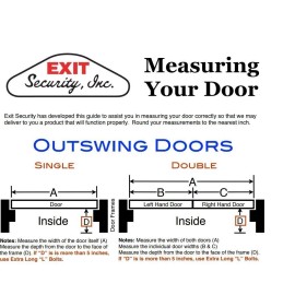 Exit Security Bar, SB-01-0036 for 36" Door