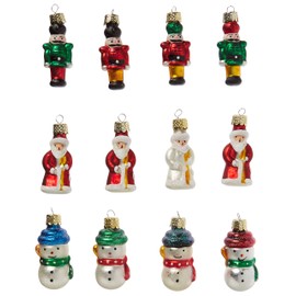 Kurt Adler 12-Piece Petite Treasures Glass Ornament Set,Christmas