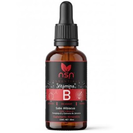 NSN | vitamina B en Gotas B12 B6 B2 | Desarrollado por la Dra. Friné Velázquez | Complejo B - Focus | Rico Sabor a Hibiscus
