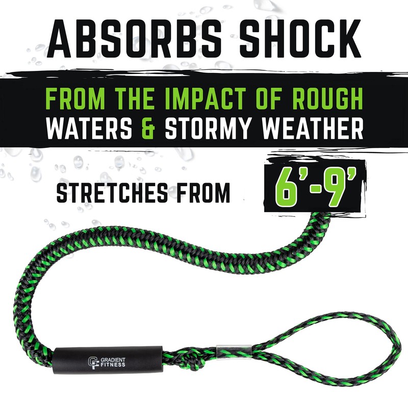 Gradient Fitness Bungee Dock Line | Marine Rope Boat Dock