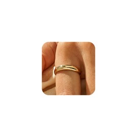 Hothrty Women's Ring, Loquat, Stainless Steel, Accessories, Butterfly, Zirconia, Single Leaf Swing, Stylish, Simple, Silver, Gold Set, Hypoallergenic, Gift Box Included, Copper