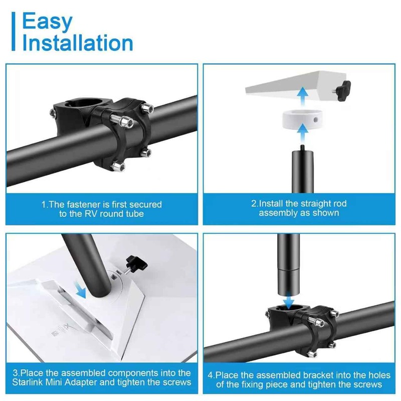 Starlink Mini Mount, soporte para poste de escalera de RV