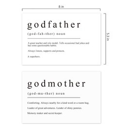 Godparents Proposal Cards, Set of 2, Will You Be My Godmother/Godfather Card