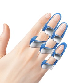 Kecartu Metal Finger Splints with Soft Foam,3-Size Pack Blue