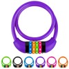GOLDPOOL Children's Bicycle Lock Purple Bicycle Lock with Numbers 650