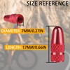 BOROLA 仏式バルブキャップ 4個パック 陽極酸化アルミニウム合金 自転車 自転車 タイヤキャップ ダストカバー 赤い