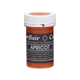 Sugarflair APRICOT Orange Pastel Paste Gel Edible Food Icing Colouring
