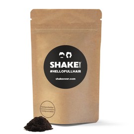 SHAKE OVER Vegan Hair for Thickening Hair with Zinc Enriched Fibres, High-Quality Pouring Hair, Made in Europe (30 g (Refill), Dark Brown)