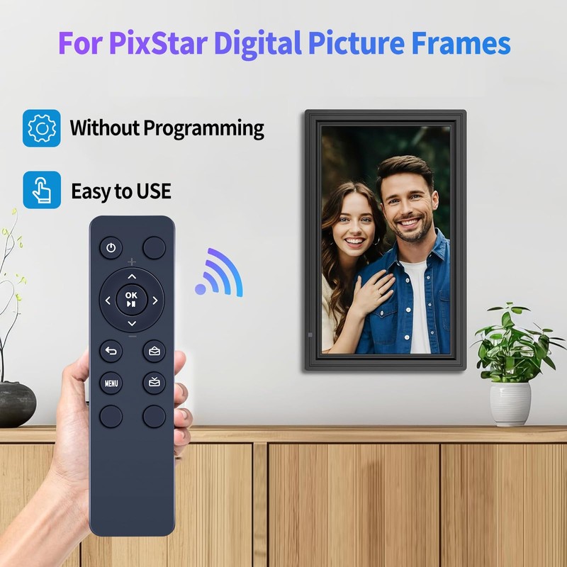 Replacement Remote Control for PixStar, Compatible with All Pix-Star Digital