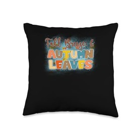 Fall Thanksgiving Season Autumn Breeze Leaves Autumn Fall Thanksgiving Season & Throw Pillow, 16x16, Multicolor