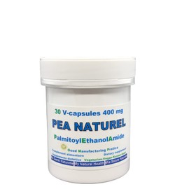 PEA Naturel High Quality Micronised Natural PEA Palmitoylethanolamide - 30 Vegetarian Capsules (10 Day Dosage) Made in the EU. Also Available in 90 and 270 Capsules