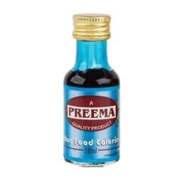 Preema Liquid Food Colour Assorted Pack - 4x28ml Bottles - 4 Vibrant Colours (Blue/Yellow/Red/Green) - Halal Certified - Perfect for Baking, Cooking, and Decorating