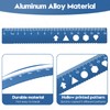 MSDADA 8 Pieces Aluminium Alloy Ruler Set Protractor Triangle Mathematics