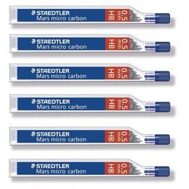 Staedtler Mars Micro Carbon 250 Minen 0,5 mm HB - 6 Tuben/Packungen (72 Minen) HB