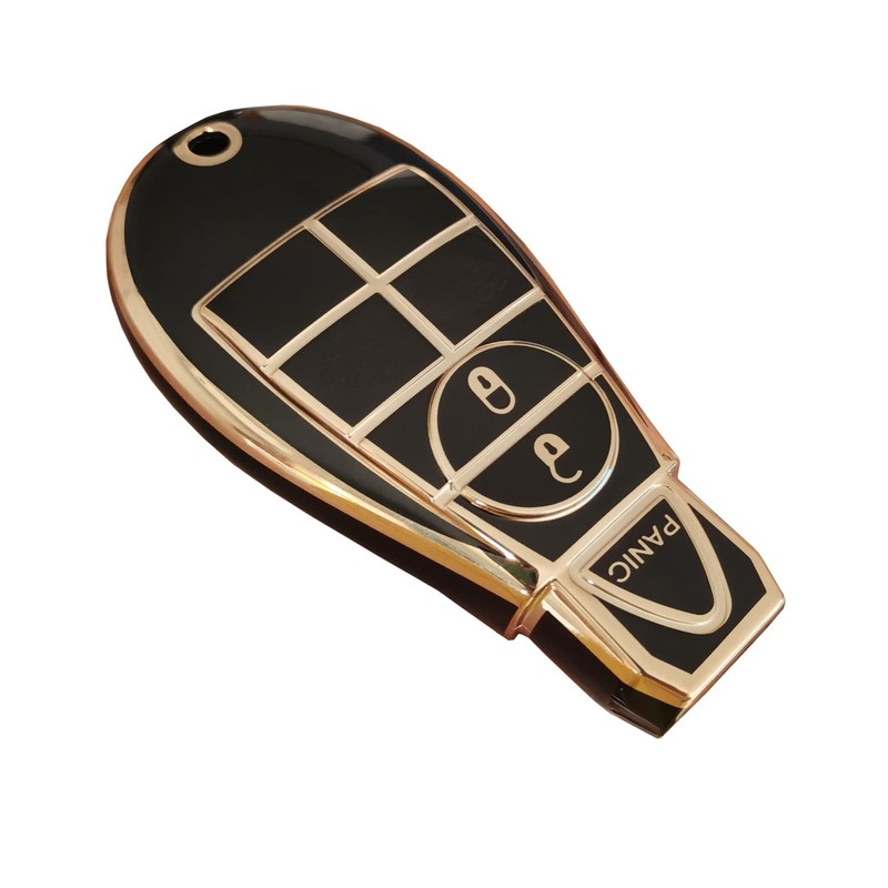WKEDQAF for Dodge Key Fob Cover with Keychain TPU Key