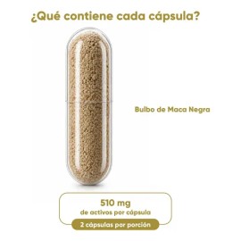 Maca Negra 60 Capsulas Suplemento Hombre Pasiguaro Sin Sabor