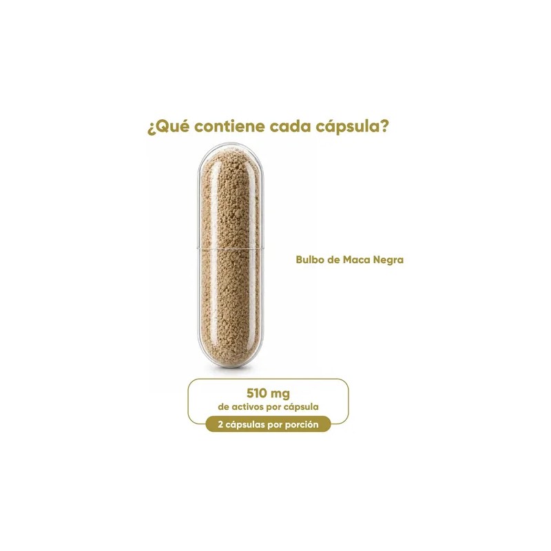 Maca Negra 60 Capsulas Suplemento Hombre Pasiguaro Sin Sabor