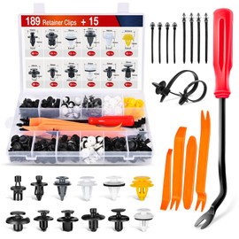 Nilight 189PCS Bumper Retainer Clips with Fastener Remover Car Plastic Rivets Fasteners Push Retainer Kit -Door Trim Panel Clips for Toyota Lexus,2 Years Warranty