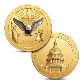 250 Anniversary Coin America 250 Anniversary USA Merchandise 1776-2026 Coins 250th Commemorative Coin 250 Years of Freedom Challenge Coins Ideal Collectible, 1 pc