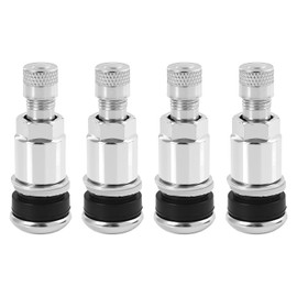Universal Metal Valves Pack of 4 for Alloy Wheels, Silver Tyre Valve 11.3 mm, Metal Valves Car for Alloy Wheels, Durable and Robust, Car, Truck, Motorcycle, Tractor