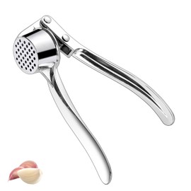 Berglander Garlic Press, No Need to Peel Garlic Mincer Tool for Fine Garlic, Easy Cleaning, Metal Garlic Presser and Masher, Dishwasher Safe