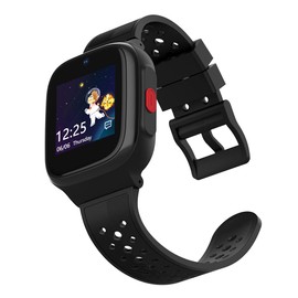KidsOClock Kids Smart Watch Phone, 4G WiFi and GPS Tracker with SOS Calls, Video Calls, Children Smartwatches, IP67 Waterproof, Black
