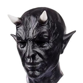S.T.S.G Cosplay Mask Headwear Devil Halloween Horror Unique Fancy Dress Party Scary Mask Funny (Black)