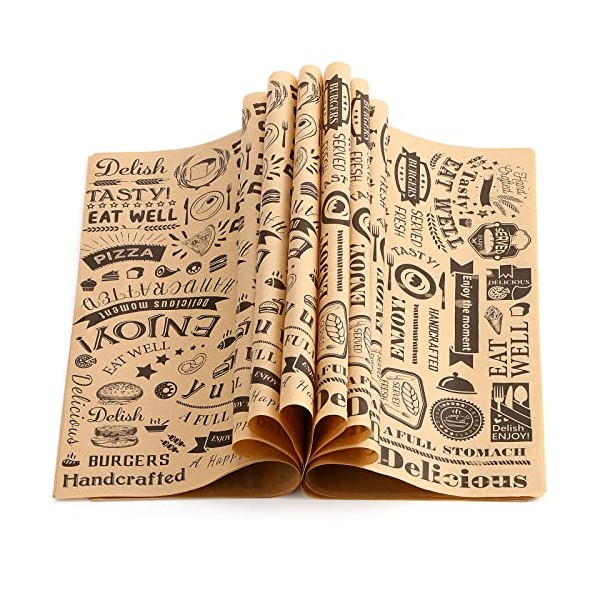 Deli Wax Paper Sheets Grease Resistant Tray Basket Liners Square