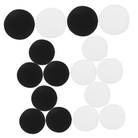 VICASKY 20PCS Washable Makeup Remover Pads Dual Sided Bamboo Fiber Rounds for Compact Travel Friendly Facial Wash Pads Black White