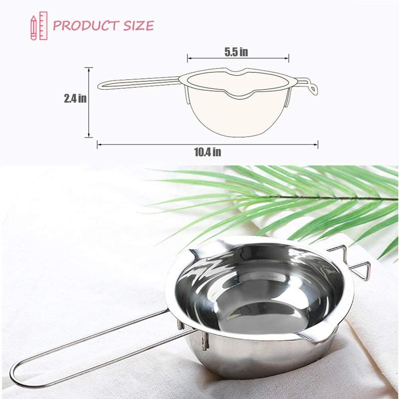Double Boiler Stainless Steel Pot for Melting Chocolate, Candy and