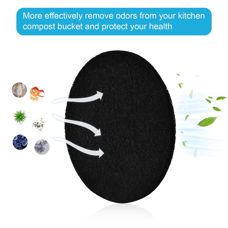 KingBra 10Pcs 6.5 Inch Charcoal Filters for Kitchen Compost Bin,