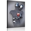 DLKAJFK 3D Romantic Lovers Metal Portrait Sculpture Abstract Poster, Love