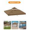 10x10FT Gazebo Replacement Canopy Top Cover, Double Tiered Gazebo Cover