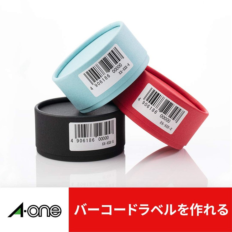 エーワン ラベルシール ラベル 用紙 バーコード用 作業しやすい加工 角丸 65面 100シート 73265